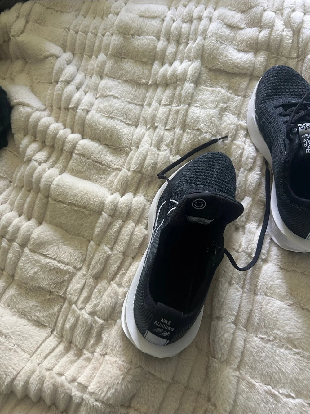 Nike Black and White Interact Run Women's Athletic Sneakers - Picture 7 of 8
